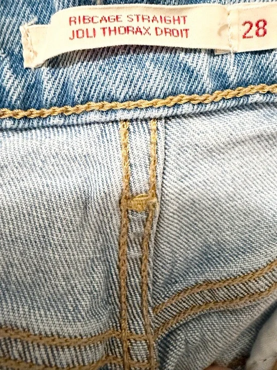 Levi’s Premium Ribcage Straight Jeans Size 28 Viral Trending Spring - Picture 11 of 12